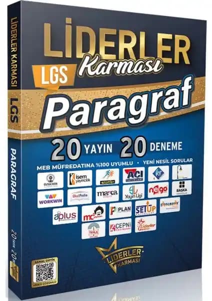 Liderler Karması LGS Paragraf Video Çözümlü 20 Yayın 20 Deneme Sınava Hazırlık Seti