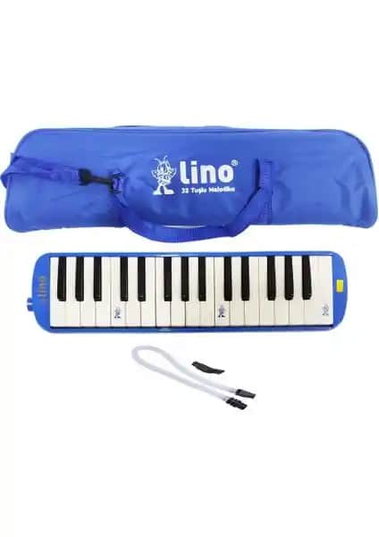 Lino Melodika 32 Tuşlu Bez Çantalı Mavi: Profesyonel ve Hijyenik Müzik Enstrümanı