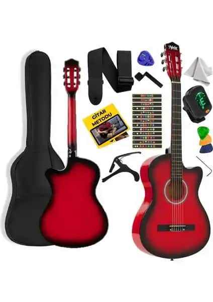Midex CG-395RD Kırmızı Renk Kesik Klasik Gitar İncelemesi ve Özellikleri