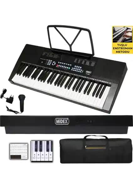 Midex PS-2300BK 61 Tuşlu Org Seti ile Müzik Eğitimine Başlangıç Yapın