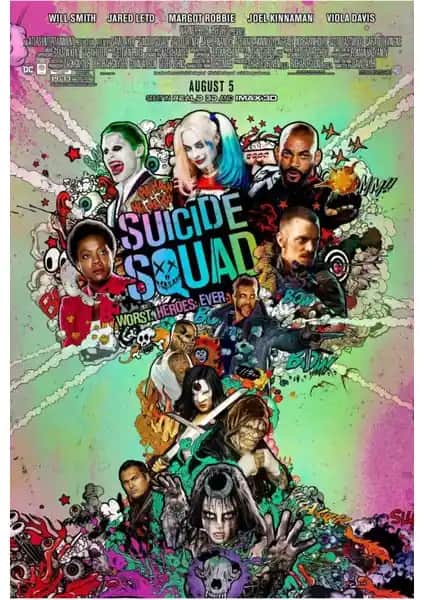 Suicide Squad 2016 Posterleri Yüksek Kalite ve Estetikle Dekorasyonunuza Şıklık Katın