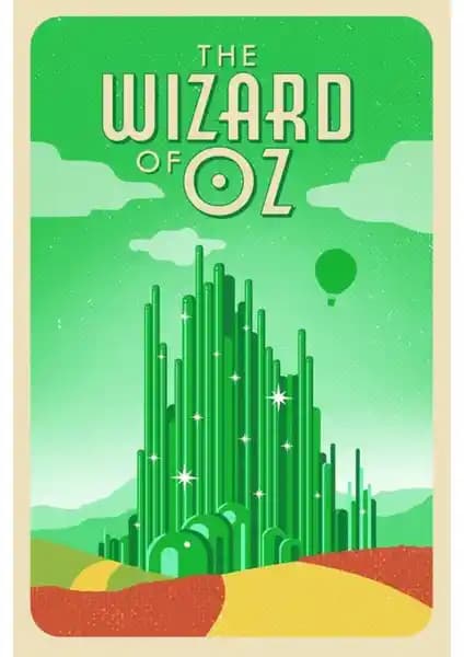 The Wizard Of Oz 1939 Poster Dekorasyon İçin Yüksek Kaliteli PVC Folyo 70x100 cm