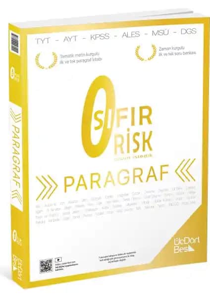 ÜçDörtBeş Yayınları Paragraf Sıfır Risk Kitabı İnceleme ve Değerlendirme