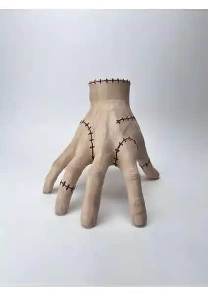 Wednesday El Hand Şey Biblo Büst: 3D Baskı ve El İşçiliğiyle Eşsiz Dekoratif Parça