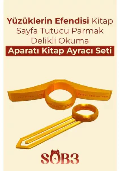 Yüzüklerin Efendisi Temalı Kitap Sayfa Tutucu ve Okuma Aparatı: Estetik ve İşlevsel Tasarım