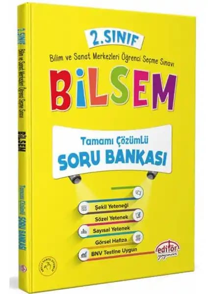 2. Sınıf BİLSEM Tamamı Çözümlü Soru Bankası Eğitimde Başarıyı Destekler