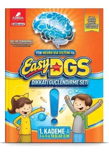 Adeda Yayıncılık EASY Dikkati Güçlendirme Seti 3-6 Yaş Çocuklar İçin Eğitim ve Gelişim Aracı