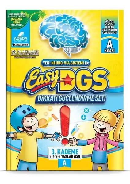 Adeda Yayıncılık Easy Dikkati Güçlendirme Seti 5-8 Yaş A Kitapçığı Eğitim Materyali
