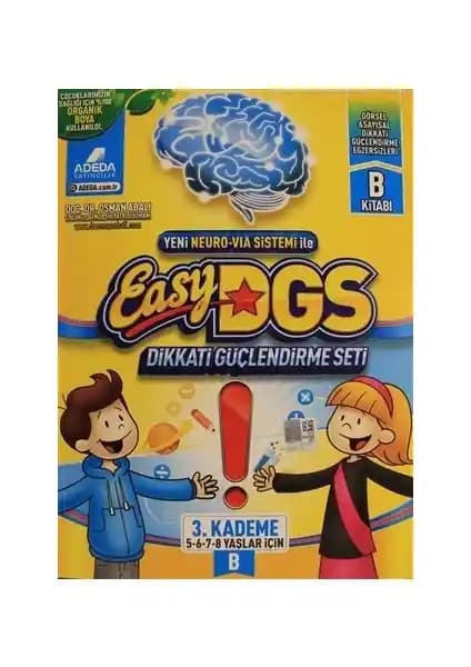 Adeda Yayıncılık Easy Dikkati Güçlendirme Seti 5-8 Yaş Çocuklar İçin Eğitim ve Gelişim Kitabı