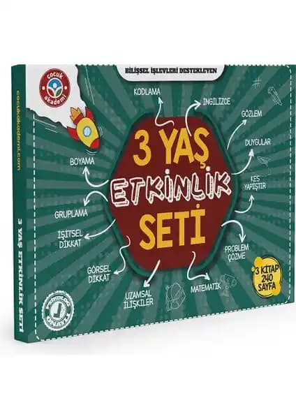 Çocuk Akademi 3 Yaş Etkinlik Setiyle Çocukların Gelişimini Destekleyen Eğitim Kaynağı
