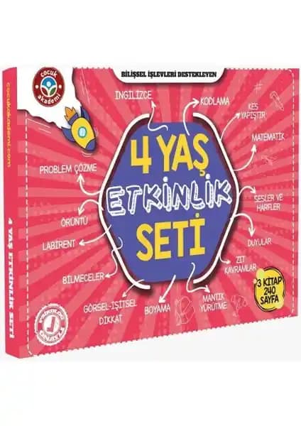 Çocuk Akademi 4 Yaş Etkinlik Seti: Erken Çocukluk Gelişimini Destekleyen Eğitici Kaynak