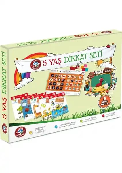 Çocuk Akademi 5 Yaş Dikkat Seti ile Zeka ve Dikkat Geliştirici Etkinlikler