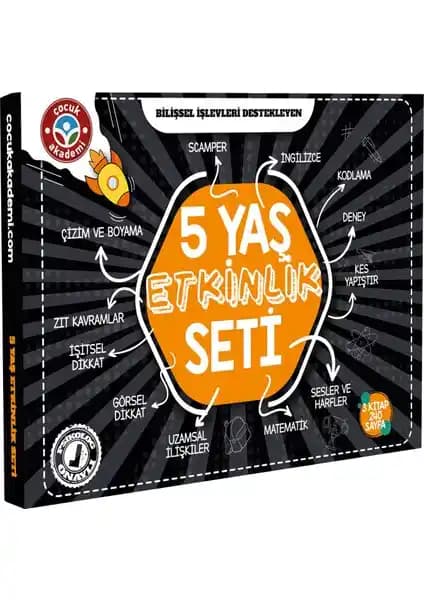 Çocuk Akademi 5 Yaş Etkinlik Seti: Okul Öncesi Gelişimi Destekleyen Eğitici Materyal
