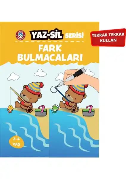 Çocuk Akademi Yaz Sil Serisi: Eğlenceli ve Geliştirici Çocuk Aktivite Kitabı