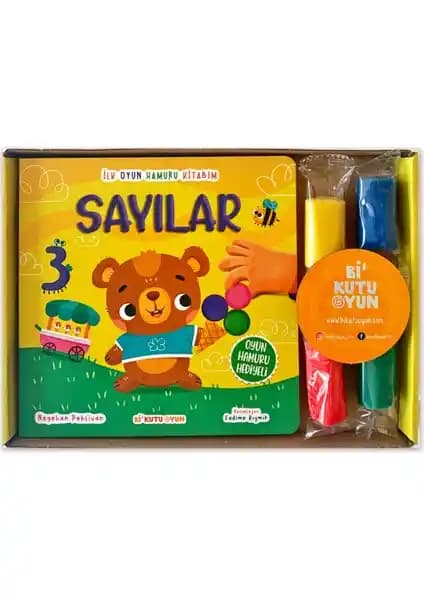 Çocuklar İçin Sayı Öğrenimini Destekleyen Eğitici Hamur ve Kitap Seti