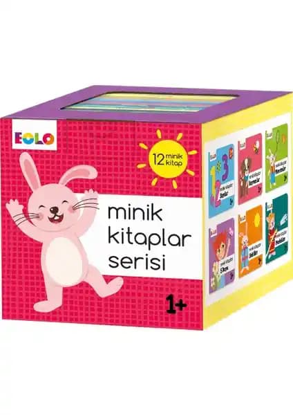 Eolo Minik Kitaplar Seti 12'li çocuklar için eğitici ve dayanıklı küçük kitaplar seti