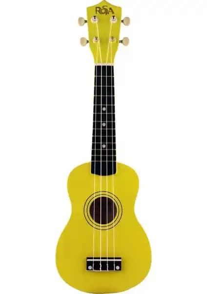Rosa RU002-YW Sarı Soprano Ukulele: Doğal Ahşap Malzeme ve Yüksek Ses Kalitesi