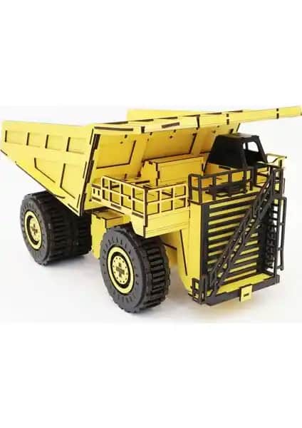3D Ahşap CAT797-R Yük Kamyonu Maketi Detaylı ve Eğitici Model