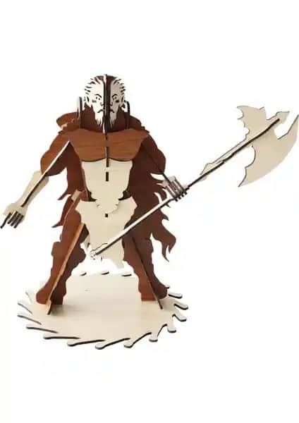 3D Ahşap Evil Orc Maketi 38 Parça Detaylı Tasarım ve Montaj Kılavuzu