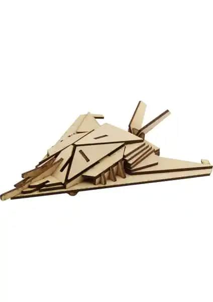 3D Ahşap F-22 Stealth Jet Maketi: Detaylı Modelleme ve Eğitici Deneyim