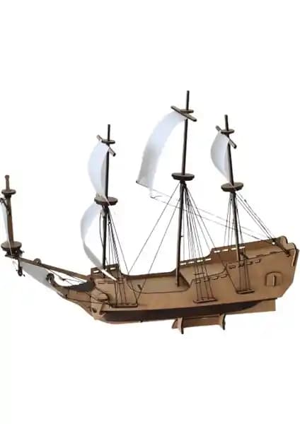 3D Ahşap Korsan Gemi Puzzle Seti: Eğlenceli ve Eğitici Kendin Yap Hobi Ürünü