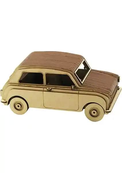 3D Ahşap Mini Cooper Otomobil Maketi Detaylı ve Eğitici Tasarım