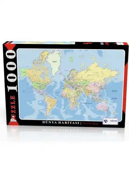 Adam Games Dünya Haritası 1000 Parça Puzzle Detaylı İnceleme ve Kullanıcı Yorumları