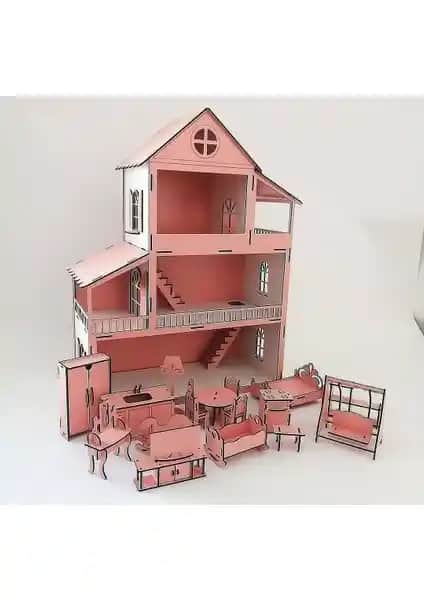 Ahşap Oyun Evi 60 cm Işıklı Güvenli ve Kişiselleştirilebilir Çocuk Oyun Alanı