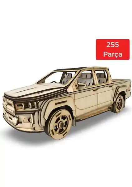 Algwood 3D Ahşap Pickup Maketi: Gerçekçi Detaylar ve Keyifli Montaj Deneyimi