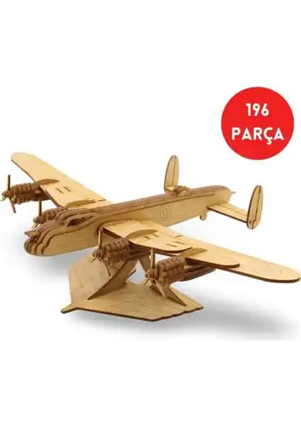 Algwood 3D Avro Lancaster Uçak Puzzle Modeli Detaylı ve Kolay Montajlı Ahşap Tasarım