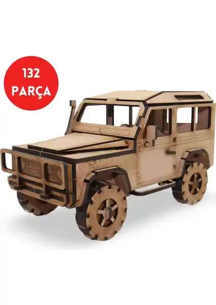 Algwood Ahşap 4x4 Off-Road Araç Maketi Detaylı Koleksiyon ve Dekorasyon Ürünü