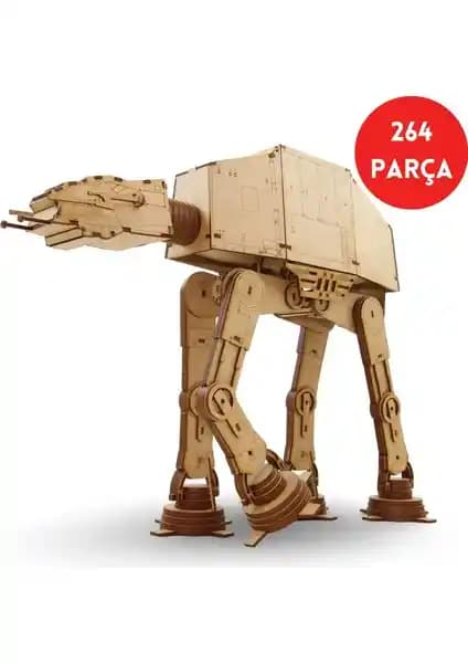 Algwood Ahşap At-At Walker Maketi: Star Wars Hayranları İçin Detaylı Koleksiyon Parçası