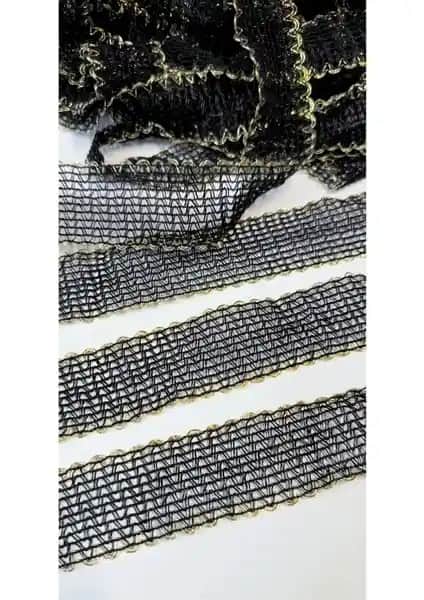Altay Aksesuar Gold Desenli Siyah Örgülü Şerit: Şıklık ve Dayanıklılık Sunan Çok Yönlü Aksesuar