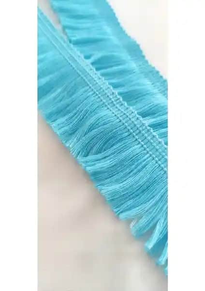 Altay Aksesuar Pamuk Turkuaz Renk Kenar Püskül Saçak Dekorasyon ve El İşleri İçin Uygun