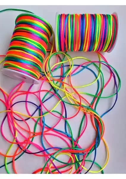 Altay Aksesuar Rengarenk Paraşüt İpi 10 Metre Dayanıklı ve Renkli Oyun ve Dekorasyon Malzemesi