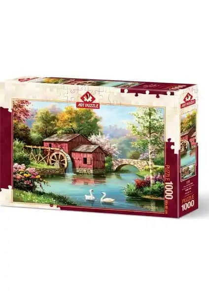 Art Puzzle Kırmızı Eski Değirmen 1000 Parça Yüksek Kaliteli Puzzle Türkiye Üretimi