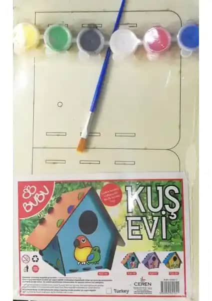 Bubu Kuş Evi Boyama Seti Çocukların Yaratıcılığını Geliştiren Eğlenceli Aktivite