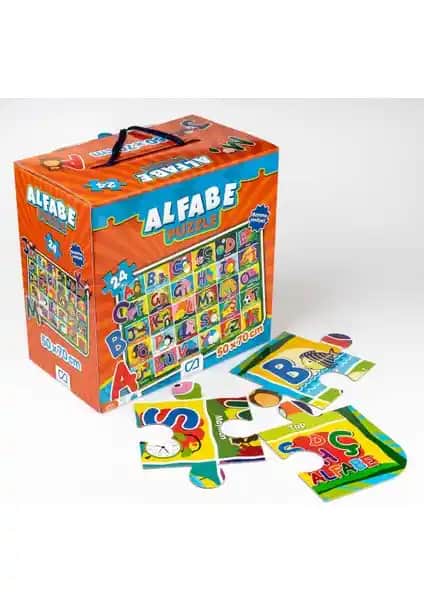 Ca Games 24 Parça Alfabe Eğitici Maxi Boy Puzzle Çocuklar İçin Öğrenme ve Eğlence Aracı