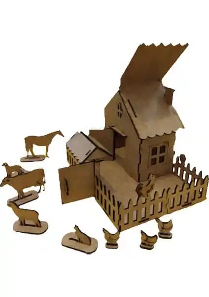 Çiftlik Evi Ahşap Maket: Kolay Montajlı ve Yaratıcı Bir Hobi Seçeneği