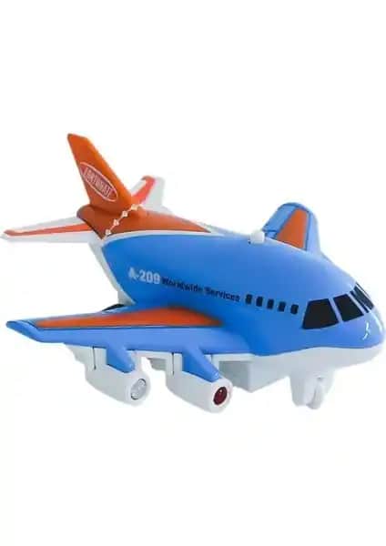 Çocuklar için dayanıklı metal sesli ışıklı çek bırak uçak oyuncağı