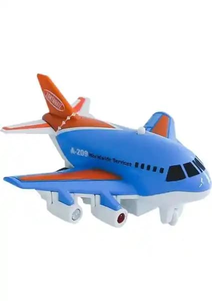 Çocuklar için dayanıklı metal sesli ışıklı çek bırak uçak oyuncağı