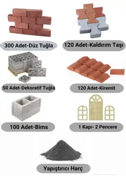 Demir Yapım Minyatür Düz Tuğla İnşaat Seti ile Detaylı ve Gerçekçi Mini Yapılar Yaratma