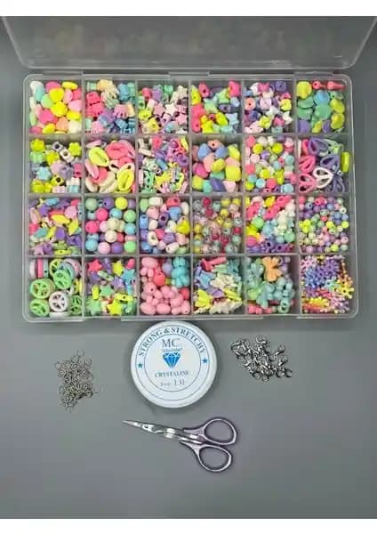 Egem Aksesuar 24 Model Kutulu Boncuk Takı Yapım Seti ile Yaratıcı Takılar Tasarlayın