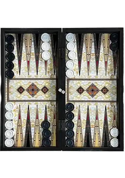 Eser Marble Mermer Desenli Kaplama Tavla: Şık ve Dayanıklı Masa Oyunu