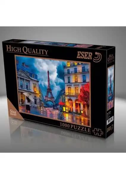 Eser Puzzle 1000 Parça Paris ve Rain Temalı Yüksek Kaliteli Yapboz ve Dekorasyon Seçeneği