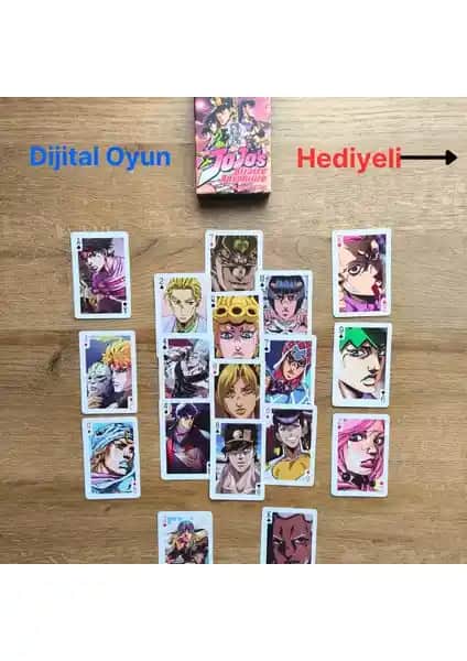Jojo's Bizarre Adventure Temalı Anime İskambil ve Poker Kart Seti Yüksek Kalite Koleksiyon Parçası