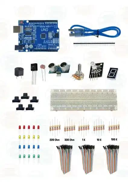 Kirpilab Arduino Başlangıç Seti 24 Parça 126 Bileşenli Maker Kitleri Elektronik Öğrenme İçin Uygun