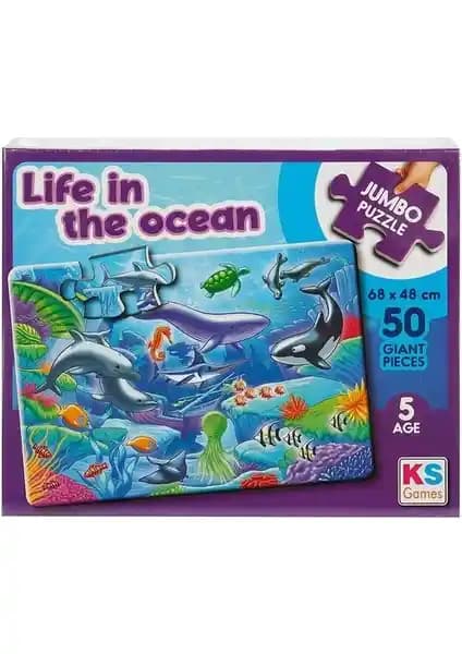 KS Games Life In The Ocean Jumbo Puzzle Çocuklar İçin Eğlenceli ve Eğitici Aktivite