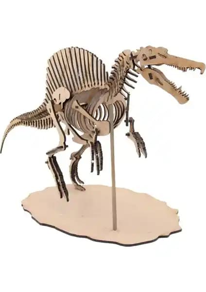 Mavi Doku Dinozor Serisi Spinosaurus 3D Ahşap Puzzle Maketi Detaylı Yapım ve Koleksiyon İçin
