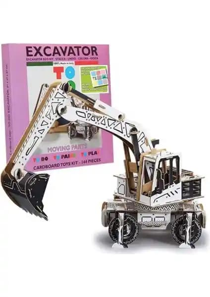 Medu Shop Todo Excavator 3D Boyanabilir Maket EX6019 detaylı ve eğitici yapı seti